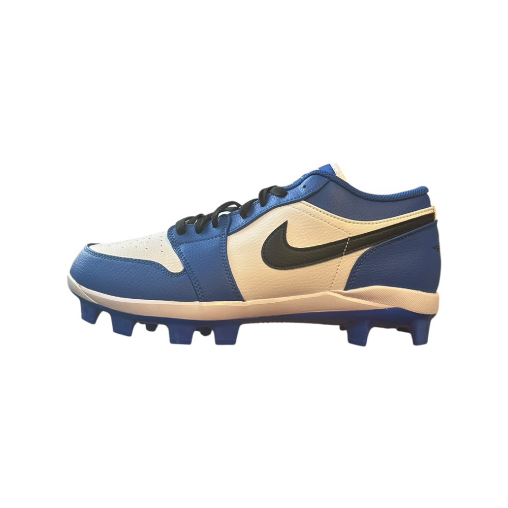 Jordan 1 Retro MCS Low Blue Black White Baseball Cleats CJ8524-411 Men's 11 NEW